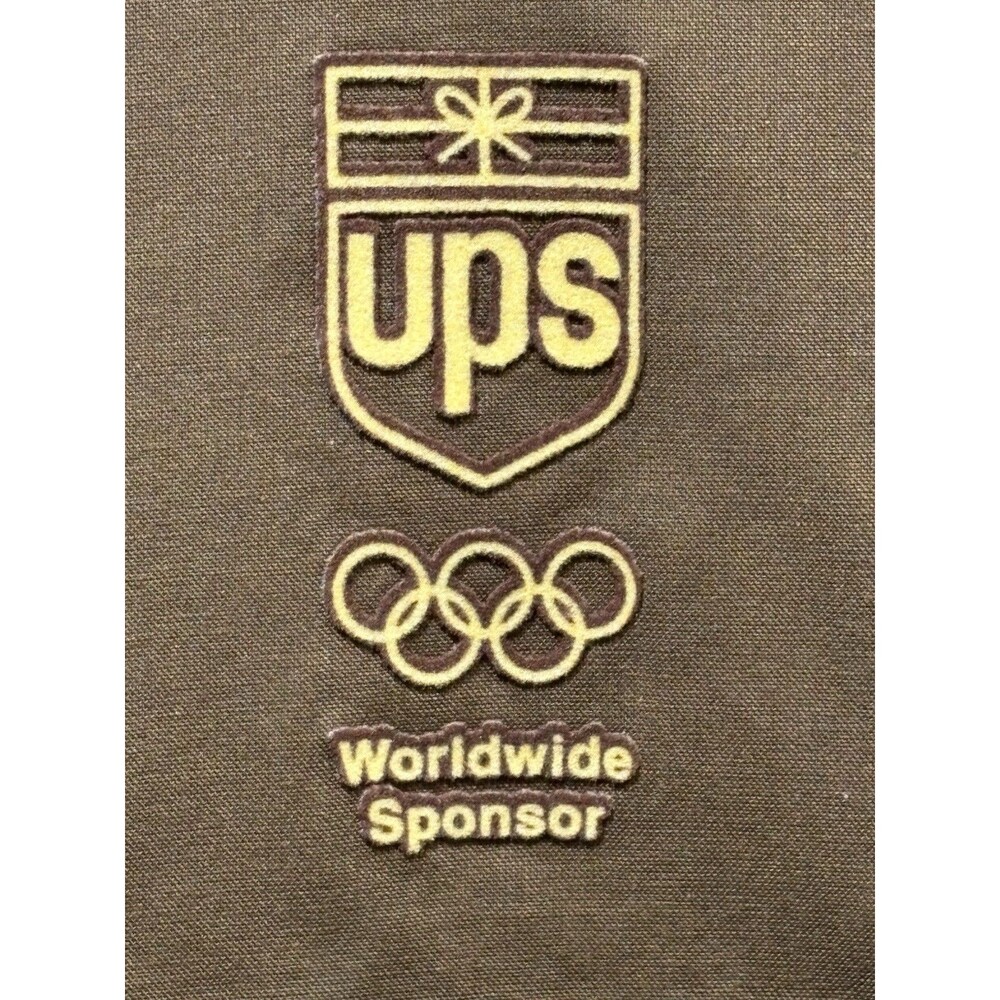 United Parcel Service Olympic Sponsor Shacket Adjustable Waist Riverside XL Vtg.